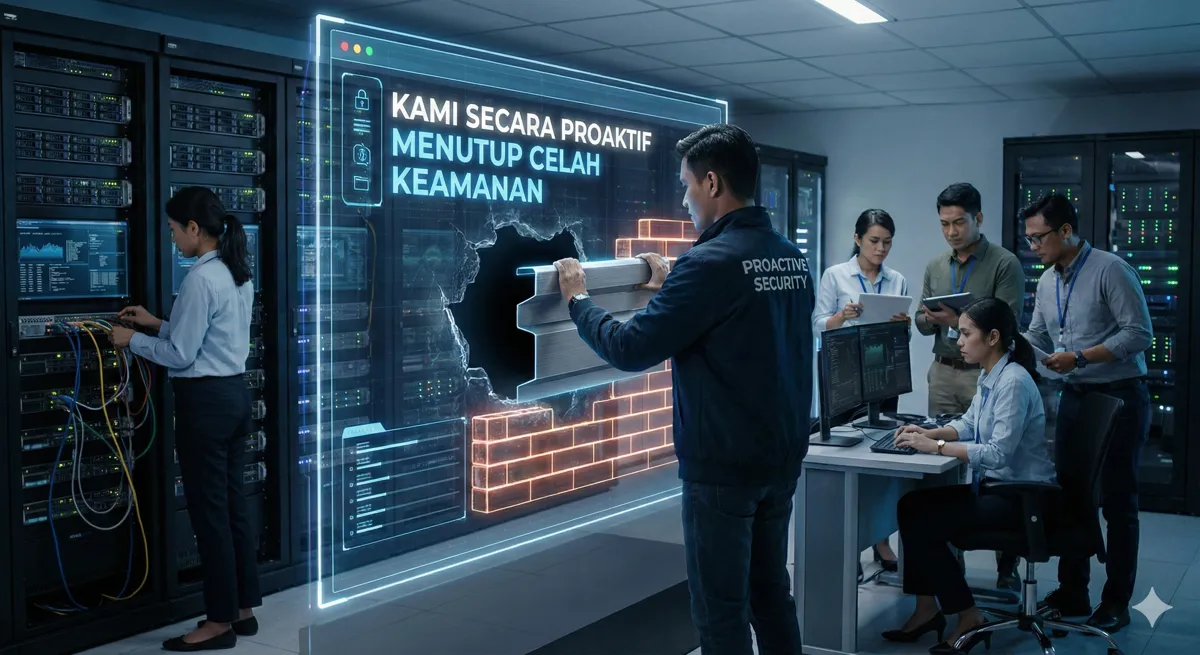 kami secara proaktif menutup celah keamanan kami secara proaktif menutup celah keamanan